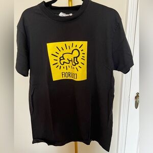 Fiorucci keith haring black and yellow shirt mens xl
